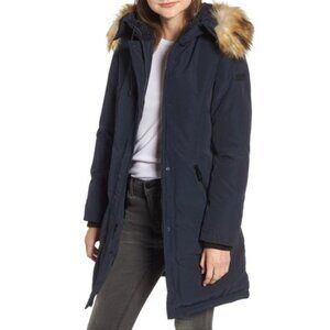 Sam Edelman Women's Faux-Fur Down Parka - Navy